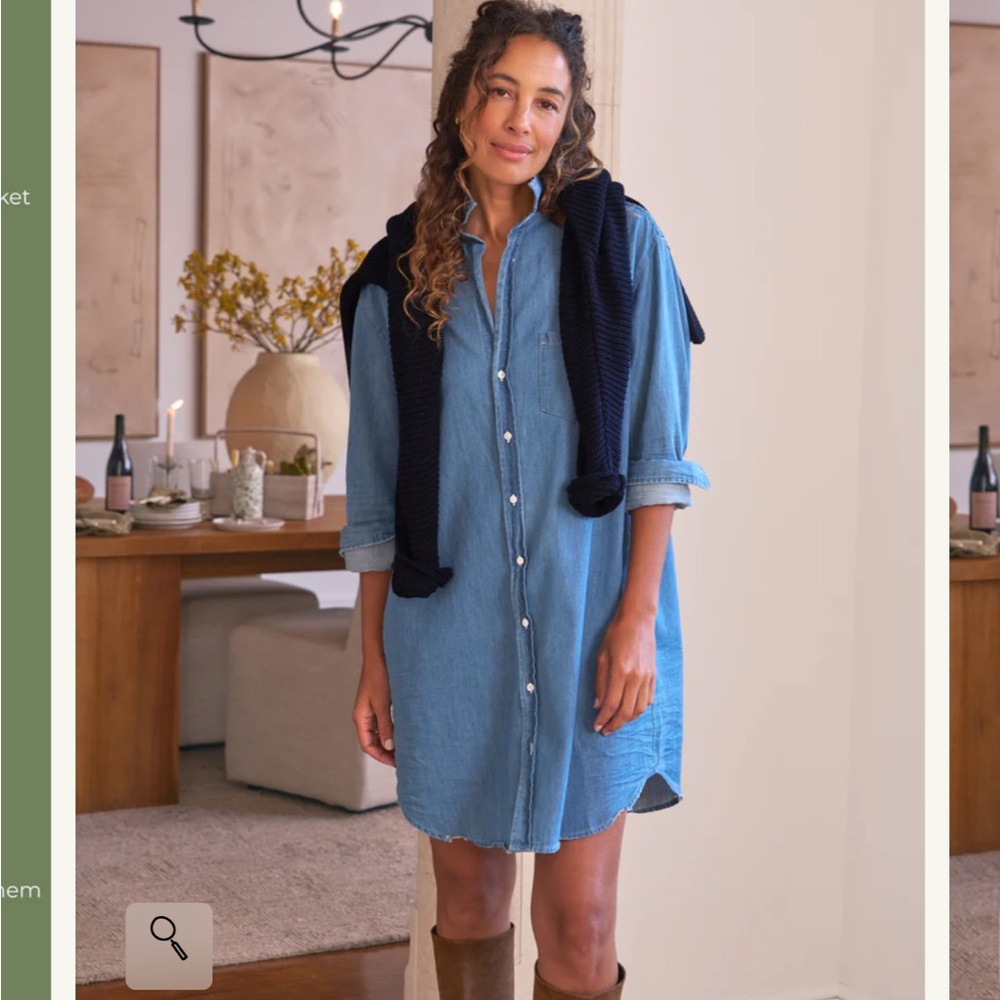 Frank & Eileen Mary Classic Denim Shirt Dress - XXS